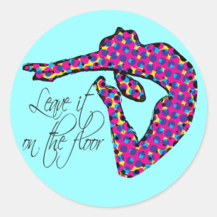 Leave it on the Floor Gymnastics Classic Round Sticker