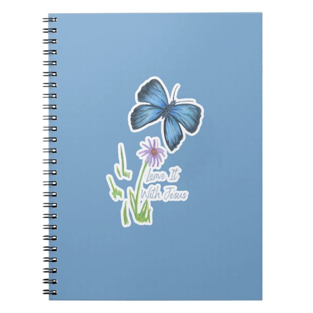 🦋 Leave It With Jesus Butterfly Notebook ✝️ (Front)