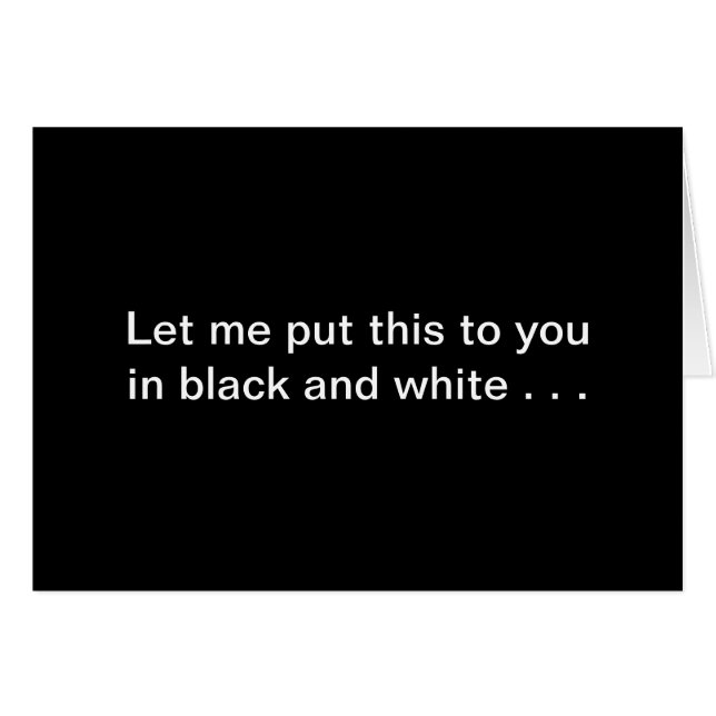 Leave Me Alone Card (Front Horizontal)