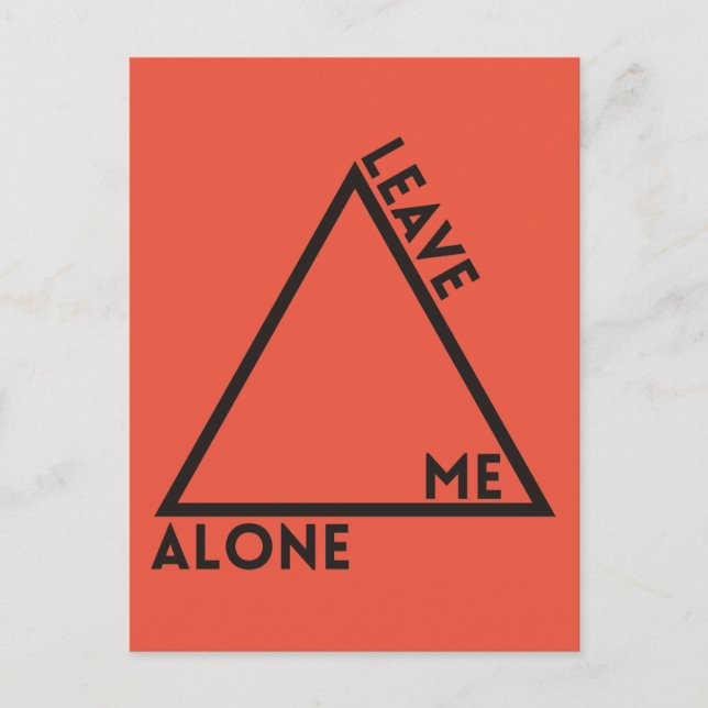 Leave me alone postcard (Front)