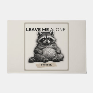 Leave Me Alone Raccoon Doormat | Funny Introvert