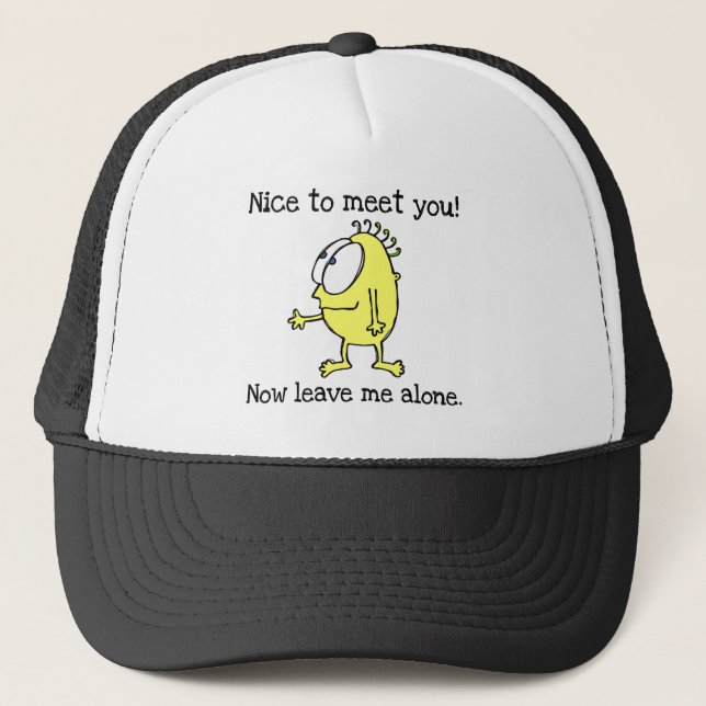 Leave Me Alone T-shirts and Gifts Trucker Hat (Front)