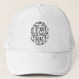Leave no trace camping hiking trucker hat