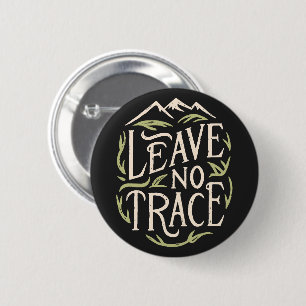 Leave no trace hiking 6 cm round badge