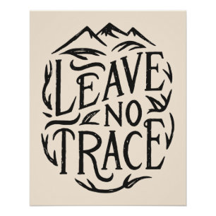 Leave no trace hiking poster