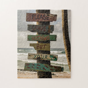 Leave nothing but footprints jigsaw puzzle