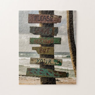 Leave nothing but footprints jigsaw puzzle