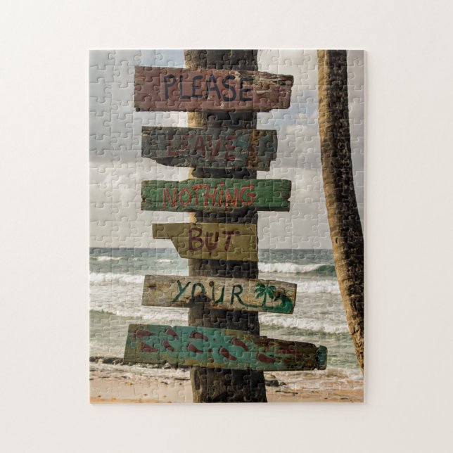 Leave nothing but footprints jigsaw puzzle (Vertical)