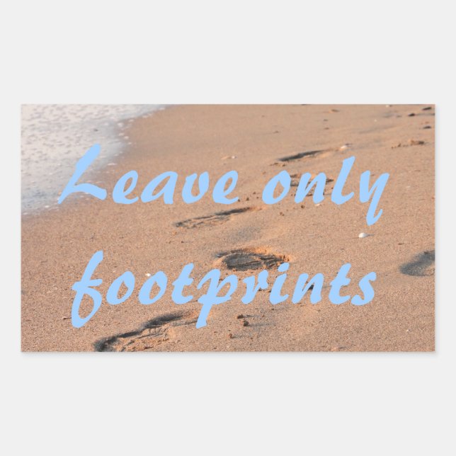 Leave Only Footprints Rectangular Sticker (Front)