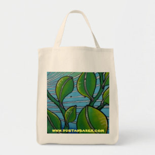 Leave Print on Organic Grocery Tote Bag