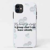 “Leave Silently” – Funny Introvert Quote PhoneCase