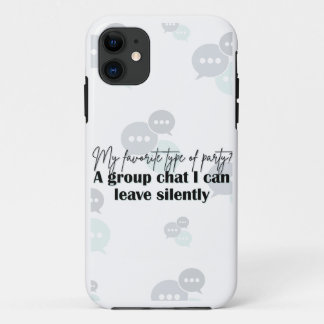 “Leave Silently” – Funny Introvert Quote PhoneCase iPhone 11 Case