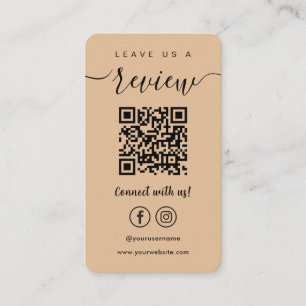 Leave Us A Review Facebook Instagram Qr Code Logo Business Card