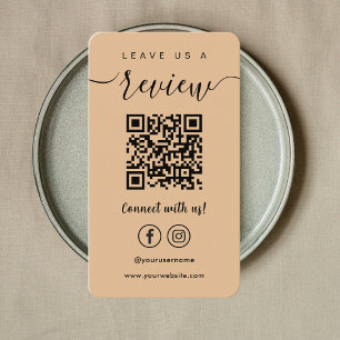 Leave Us A Review Facebook Instagram Qr Code Logo Business Card