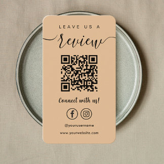 Leave Us A Review Facebook Instagram Qr Code Logo Business Card