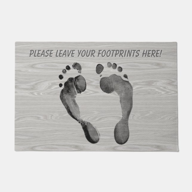 Leave Your Footprints Here Doormat (Front)