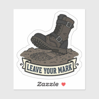 Leave Your Mark Biker Boot Motorcycle Vinyl