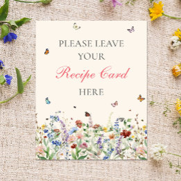 Leave Your Recipe Here | Bohemian Wildflowers Sign