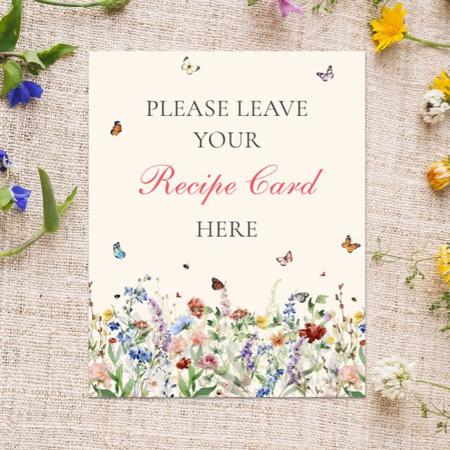 Leave Your Recipe Here | Bohemian Wildflowers Sign (Creator Uploaded)