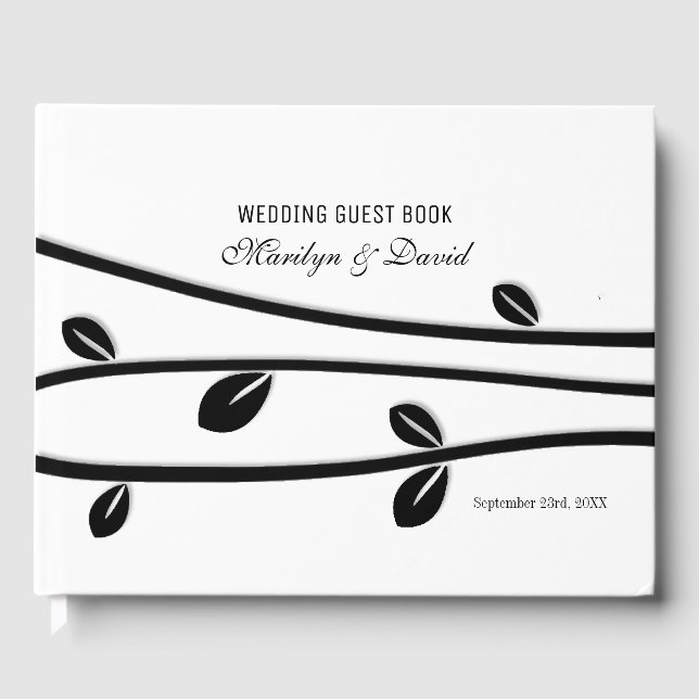 Leaved Black Branches  Guest Book (Front)
