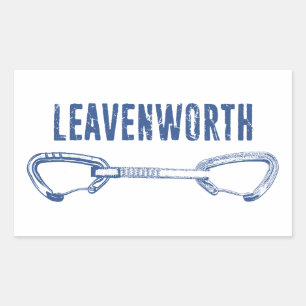 Leavenworth Climbing Quickdraw Rectangular Sticker