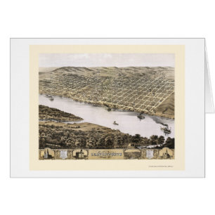 Leavenworth, KS Panoramic Map - 1869