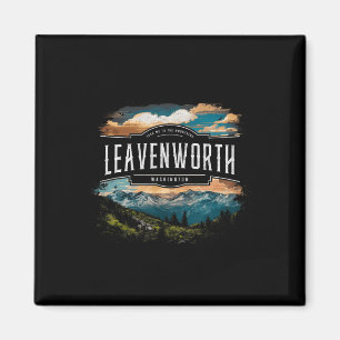 Leavenworth Mountains Washington Hiking Outdoors V Magnet