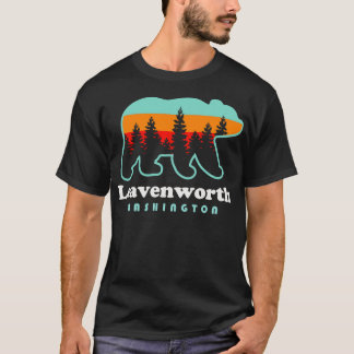 Leavenworth Washington Souvenir Retro Vintage Bear T-Shirt