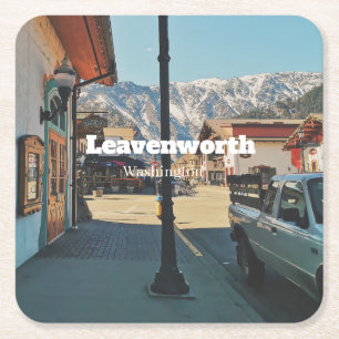 Leavenworth - Washington  Square Paper Coaster