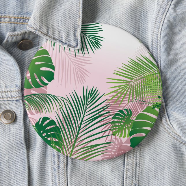 Leaves 1 6 cm round badge (In Situ)