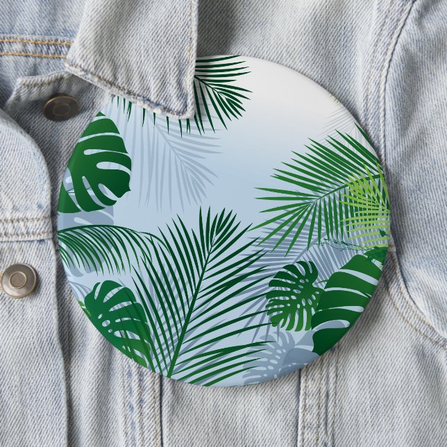 Leaves 3 6 cm round badge (In Situ)