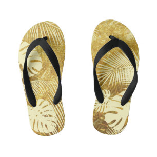 Leaves 8 kid's flip flops