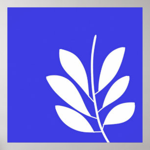 leaves abstract art poster