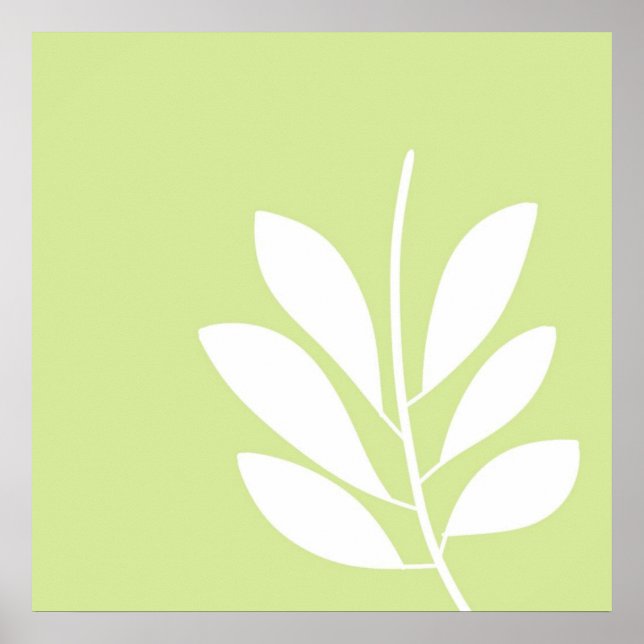 leaves abstract art poster (Front)