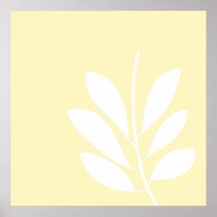 leaves abstract art poster