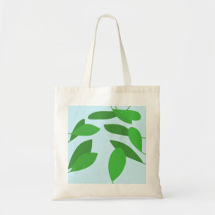 leaves abstract art tote bag