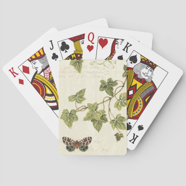 Leaves and a Butterfly Playing Cards (Back)