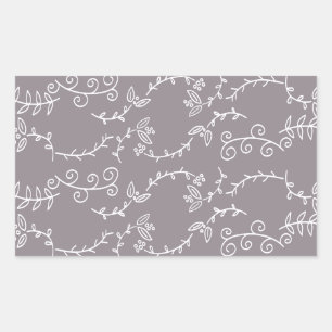 leaves and berries rectangular sticker