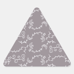 leaves and berries triangle sticker