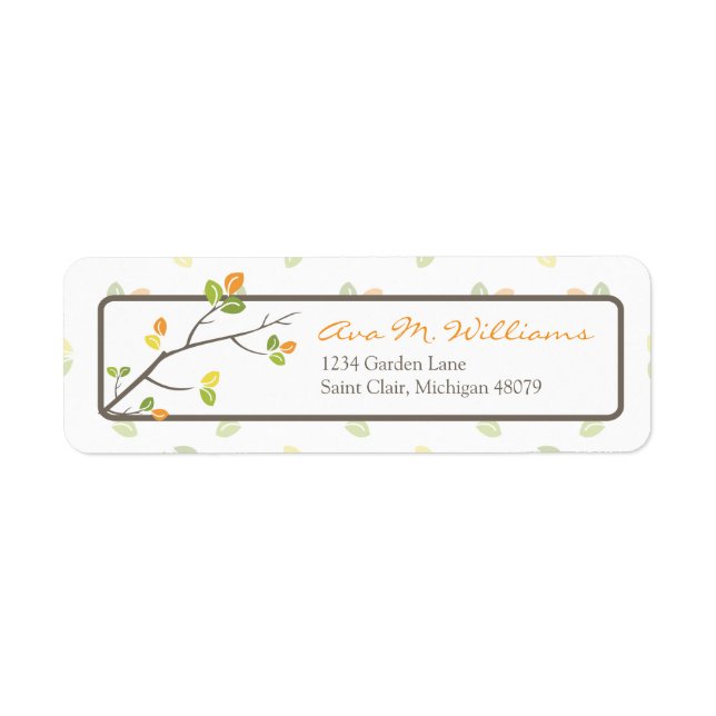 Leaves and Branches Address Label (Front)