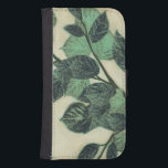 Leaves and Branches on Cream Background Samsung S4 Wallet Case<br><div class="desc">Vibrant green leaves and branches rest on a cream background in this print by Jennifer Goldberger. As the season change the colours on these leaves stay the same,  bringing a little consistency into your life.</div>