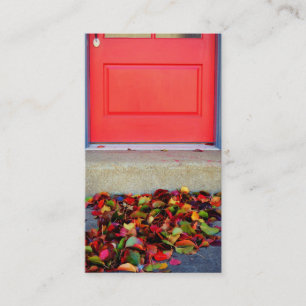 Leaves and Door Business Card. Card