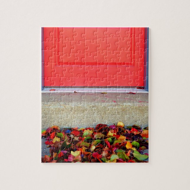 Leaves and Door Jigsaw Puzzle (Vertical)