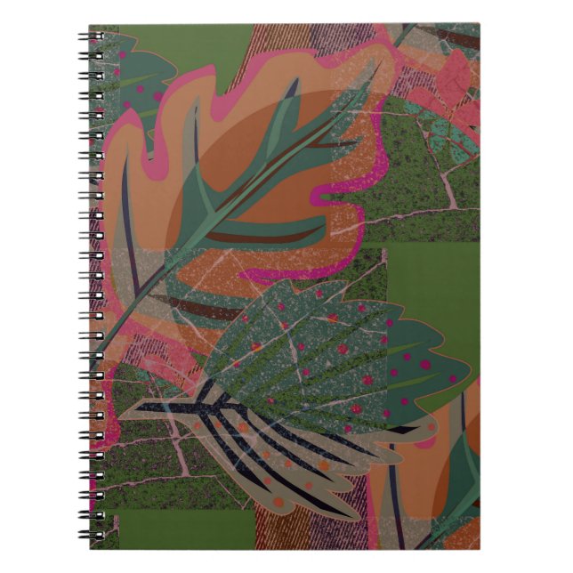 Leaves and geometric shapes. notebook (Front)