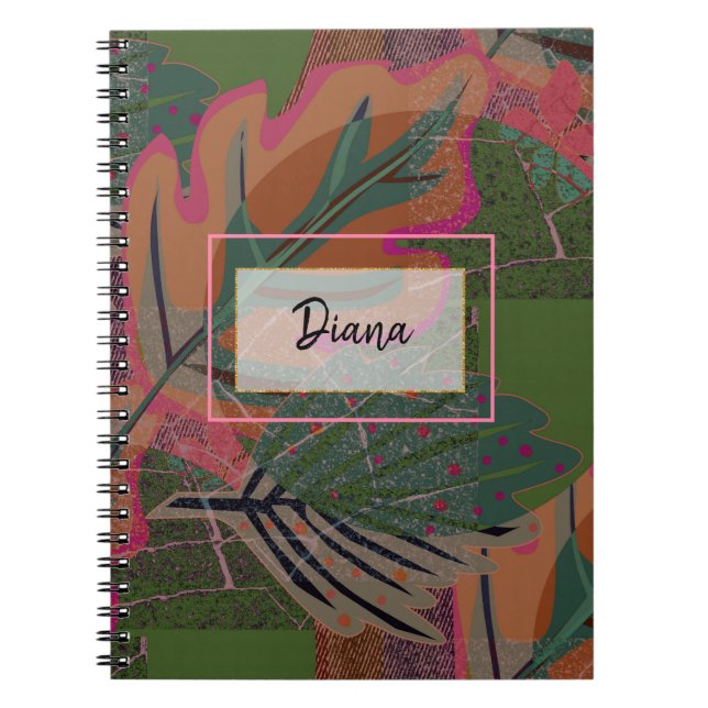 Leaves and geometric shapes. notebook (Front)