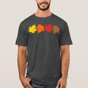 Leaves and October Autumn Men or Women Distressed T-Shirt
