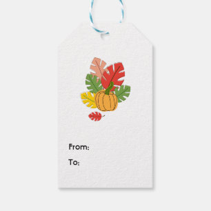 Leaves and Pumpkins Gift Tags