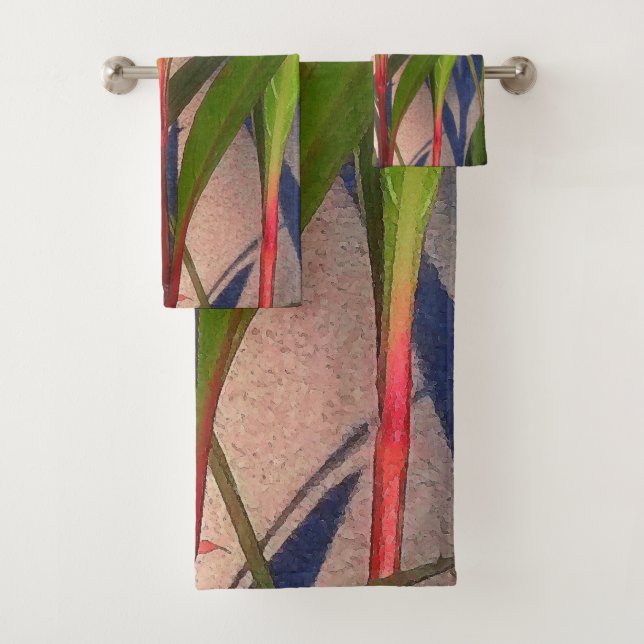 Leaves and Shadows Bath Towel Set (Insitu)
