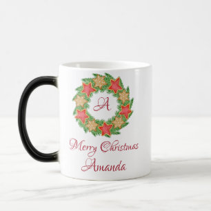 Leaves and star cookies christmas  magic mug