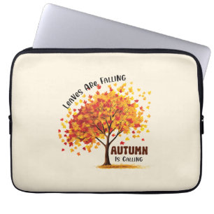 Leaves Are Falling, Autumn Is Calling – Cosy Fall Laptop Sleeve